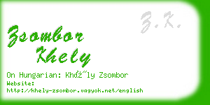 zsombor khely business card